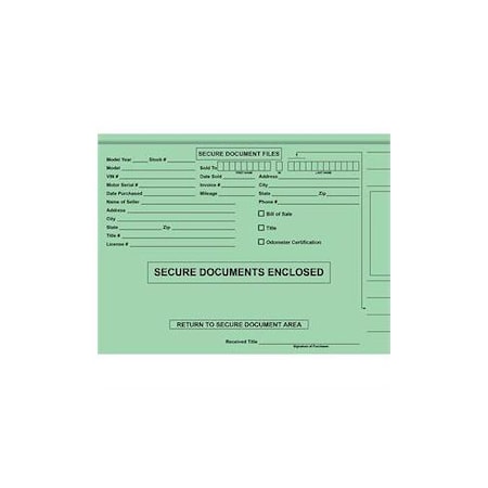 Asp File Right ColorCode Deal Jacket, 9 1/2" X 12 5/8", 500 Per Bx: Green Pk 3033